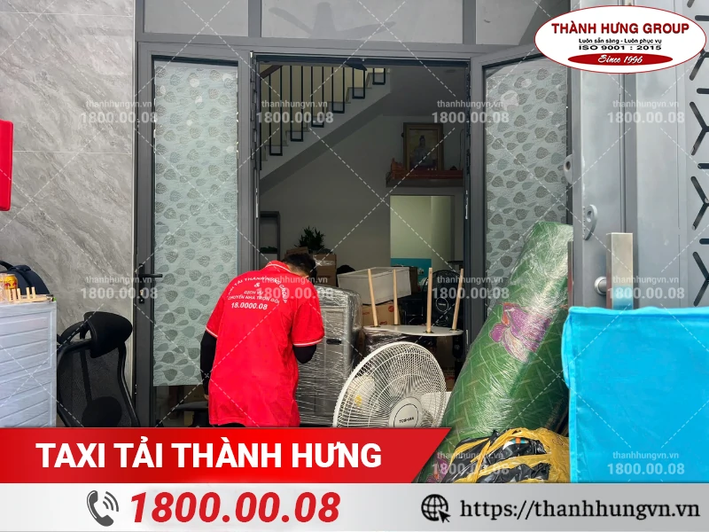 Đồ đạc đã được bao bọc, đóng gói chắc chắn bởi các nhân viên Thành Hưng