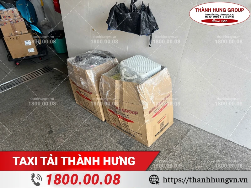 Đồ đạc đã được các nhân viên đóng gói, bao bọc cẩn thận