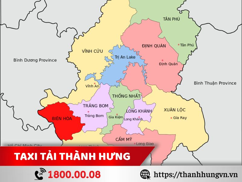 Bản đồ tỉnh Đồng Nai