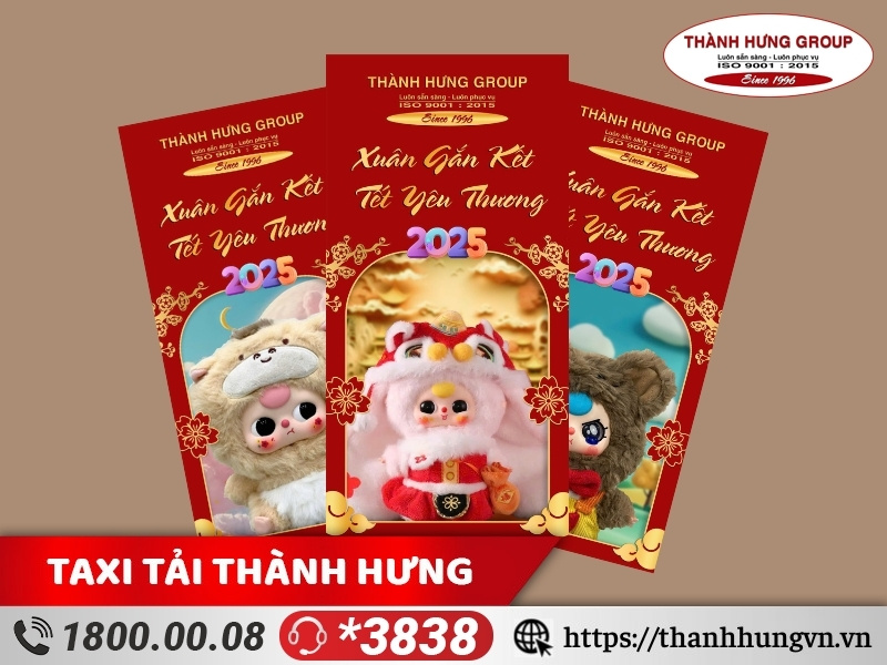 Quà tặng bao bì lì xì Baby Three của Taxi tải Thành Hưng