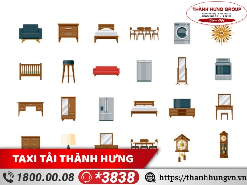 Các loại đồ nội thất thường được dịch vụ vận chuyển