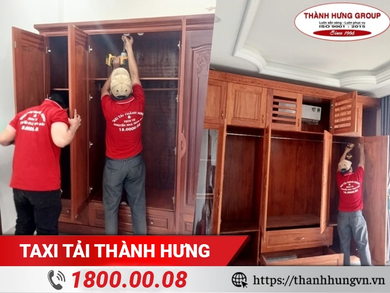 Tiến hành tháo dỡ tủ quần áo