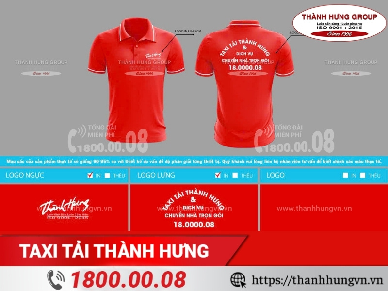 Cận cảnh đồng phục nhân viên chuyển nhà, bốc xếp Thành Hưng.