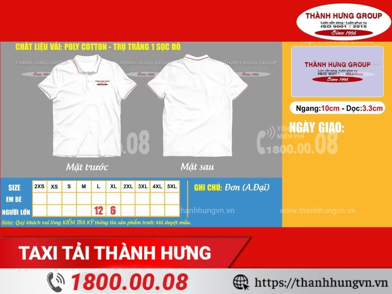 Cận cảnh đồng phục nhân viên kinh doanh/nhân viên văn phòng Thành Hưng.