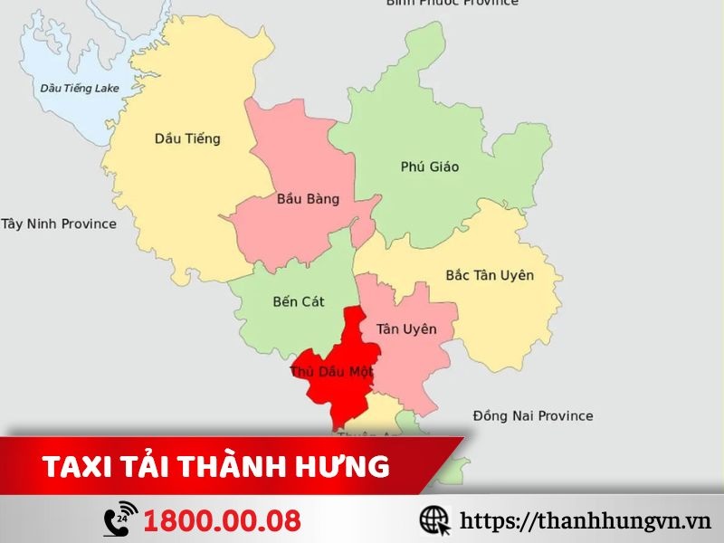 Vị trí địa lý thành phố Thủ Dầu Một