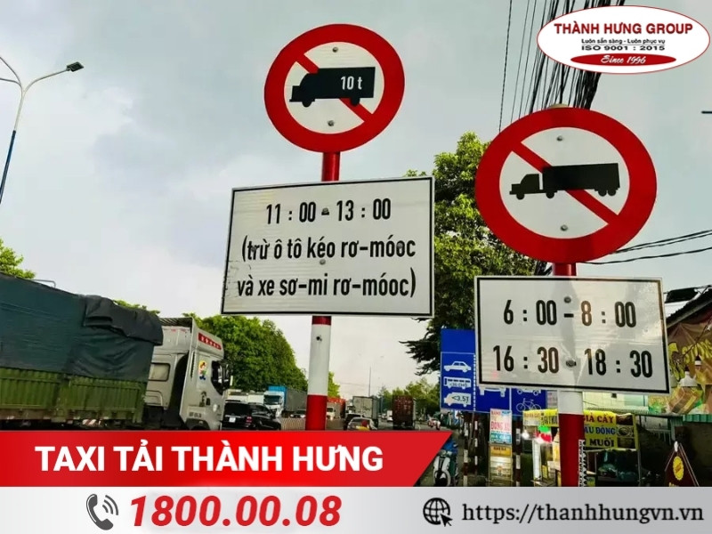 Có quy định riêng về giờ cấm tải với từng phương tiện.