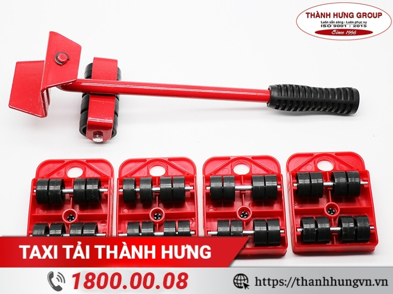 Đòn bẩy và con lăn di chuyển đồ trong nhà.