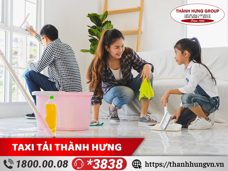 Dọn dẹp vệ sinh sạch sẽ để đón vận may vào nhà