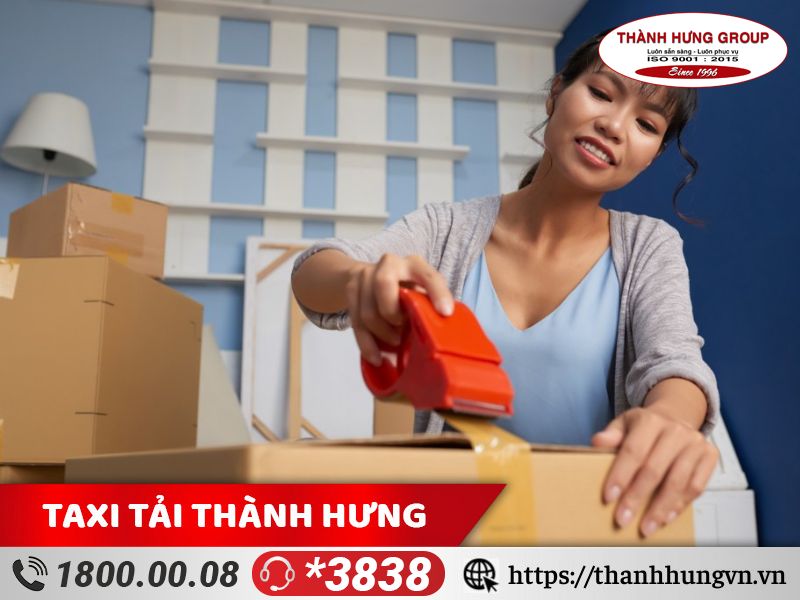 Đóng gói đồ dùng đúng trọng lượng, kích cỡ.