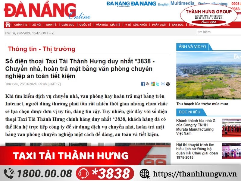 Dịch vụ hoàn trả mặt bằng của công ty được lên các trang báo thông tin uy tín, là một điểm cộng lớn