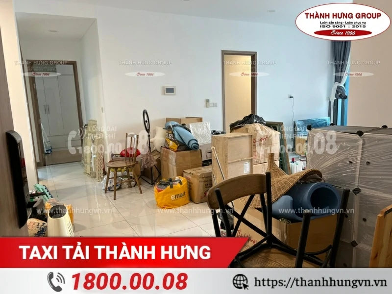 Khối lượng đồ đạc ảnh hưởng đến giá dịch vụ chuyển nhà.