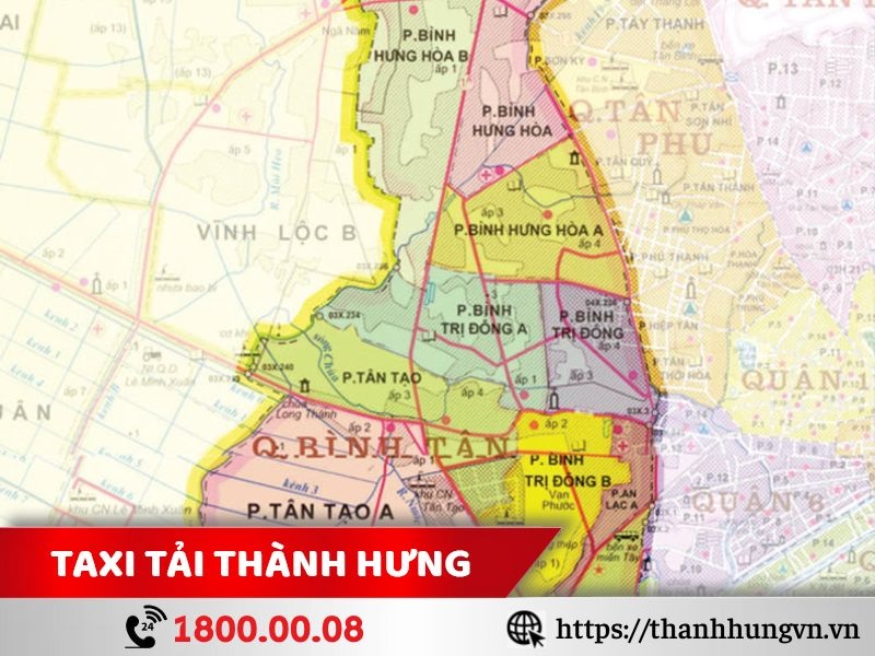 Vị trí địa lý quận Bình Tân