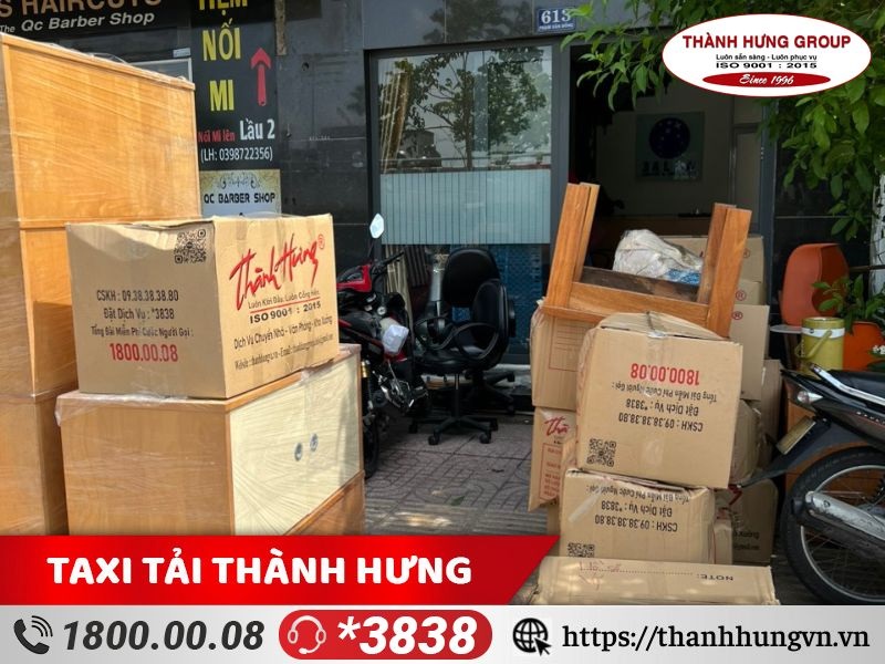 Hàng hóa được Thành Hưng đóng gói khi chuyển văn phòng tại huyện Củ Chi