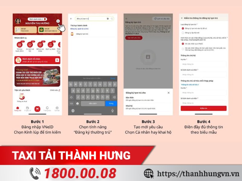 Hướng dẫn chi tiết cách đăng ký tạm trú tạm vắng trên VNeID.