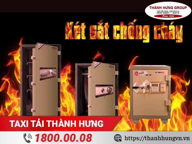 Két sắt chống cháy để lưu trữ hồ sơ, tài liệu.