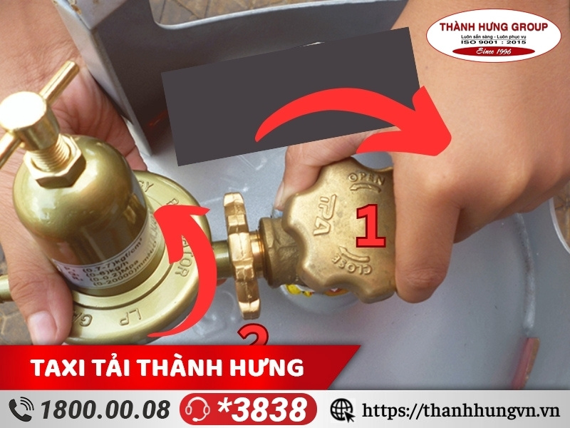 Lắp đặt lại bình gas nắp ngang