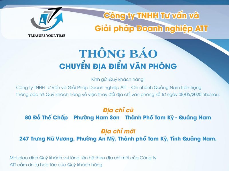 Mẫu thông báo thay đổi địa chỉ văn phòng bằng hình ảnh số 2