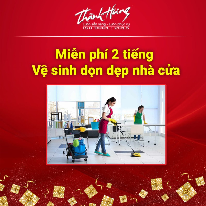 Miễn phí 2h dọn dẹp nhà cửa tại địa bàn TPHCM