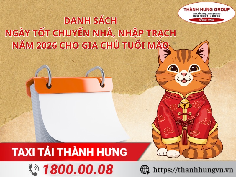 Xem ngày tốt chuyển nhà, nhập trạch cho gia chủ tuổi Mão năm 2026