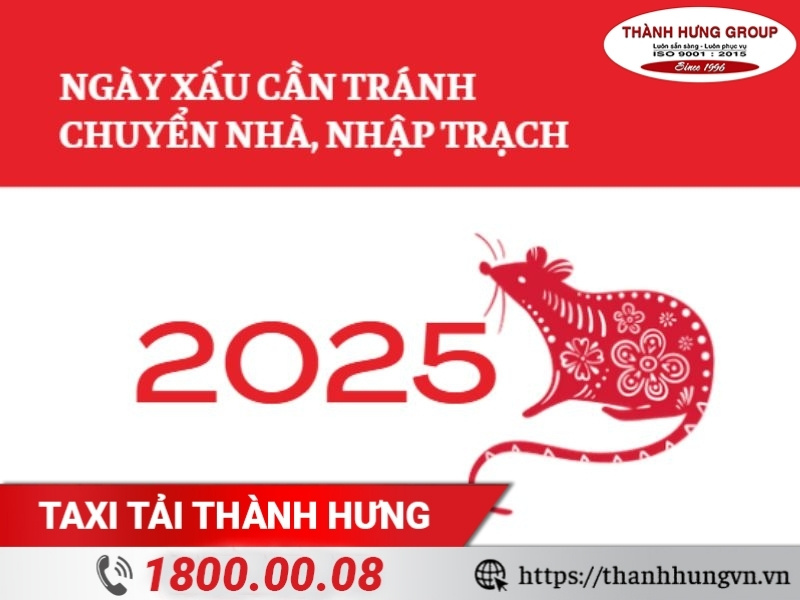 Những ngày xấu cần tránh chuyển nhà, nhập trạch năm 2025 cho người tuổi Tý