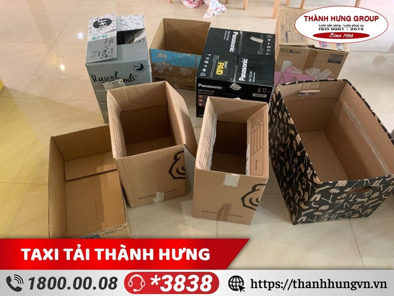 Tận dụng các thùng carton cũ để giảm chi phí đóng gói.