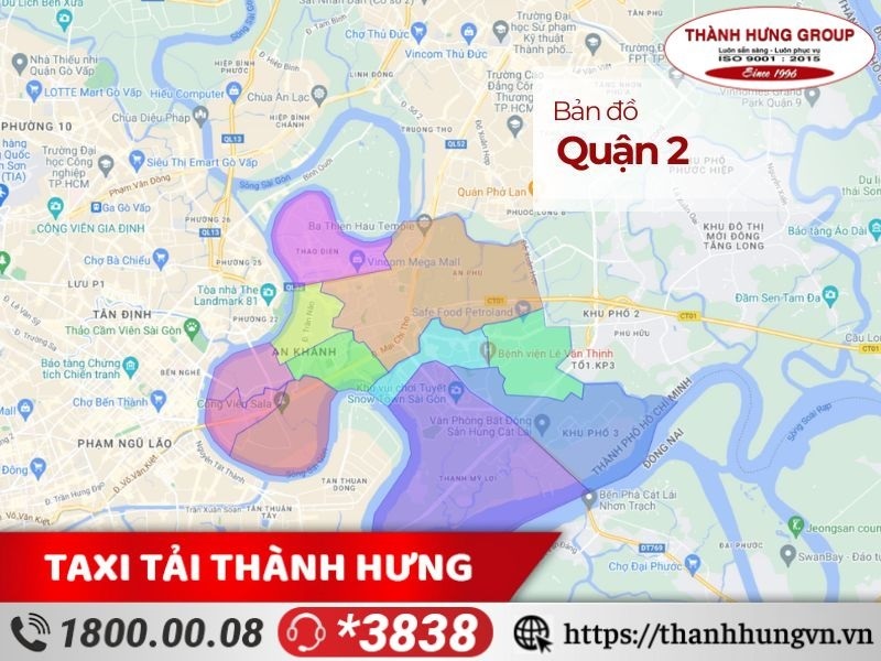 Phạm vi hoạt động của dịch vụ chuyển nhà Quận 2 Thành Hưng