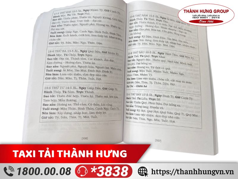 Các thông tin ngày tốt trên đây được Thành Hưng tổng hợp từ nguồn sách phong thủy uy tín