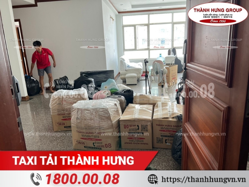 Thành Hưng chuyển nhà chung cư liên tỉnh cho khách hàng.