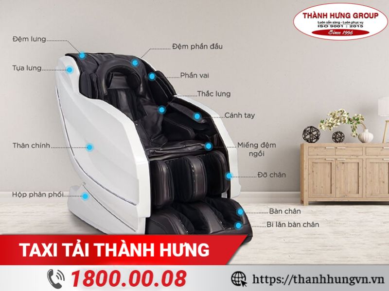 Tháo lắp lần lượt, chính xác từng bộ phận của ghế massage.