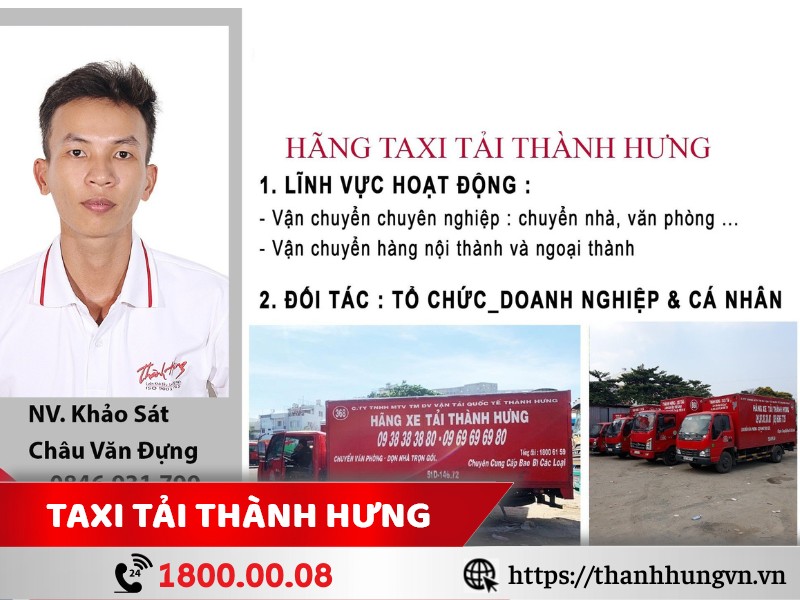 Thẻ nhân viên Taxi tải Thành Hưng