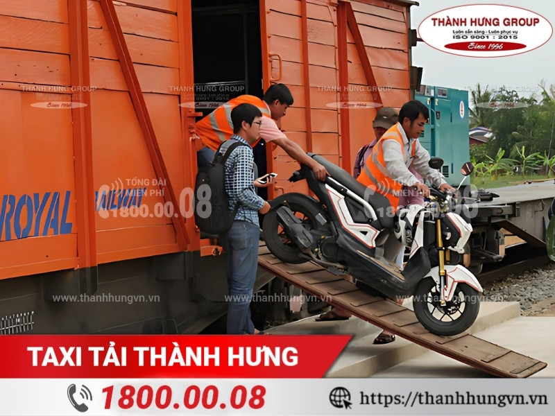 Vận chuyển xe máy bằng tàu hỏa