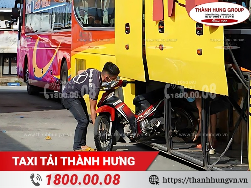 Vận chuyển xe máy bằng xe khách