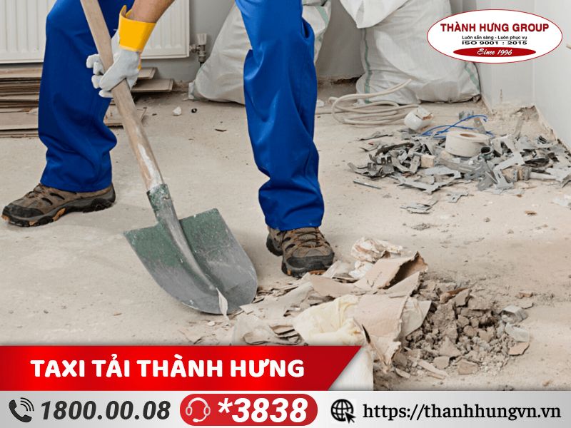 Vệ sinh, dọn dẹp sạch sẽ mặt bằng sau khi thi công hoàn trả