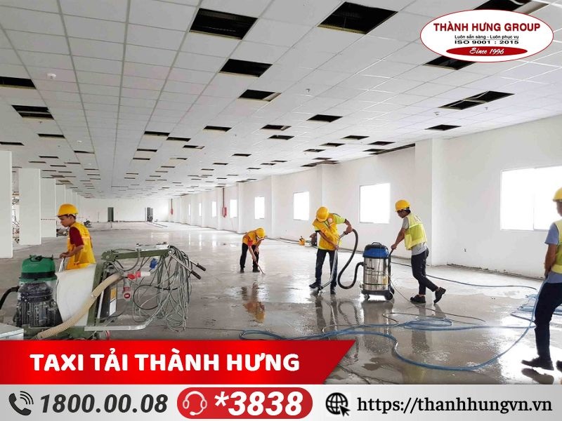 Dọn dẹp, vệ sinh sau khi thi công hoàn trả mặt bằng