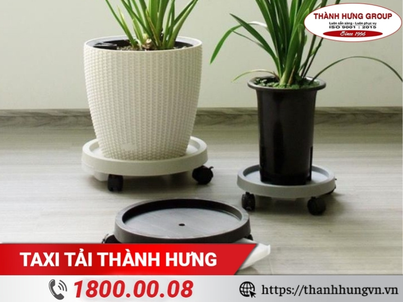 Xe đẩy mini vận chuyển chậu kiểng.
