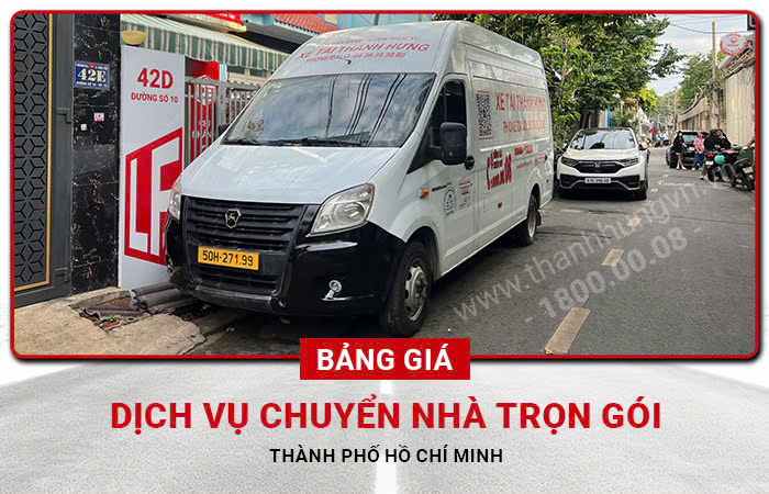 Giá dịch vụ chuyển nhà trọn gói TPHCM