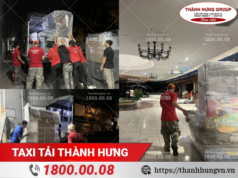 Nhân viên Thành Hưng di chuyển và bốc xếp máy game lên xe tải
