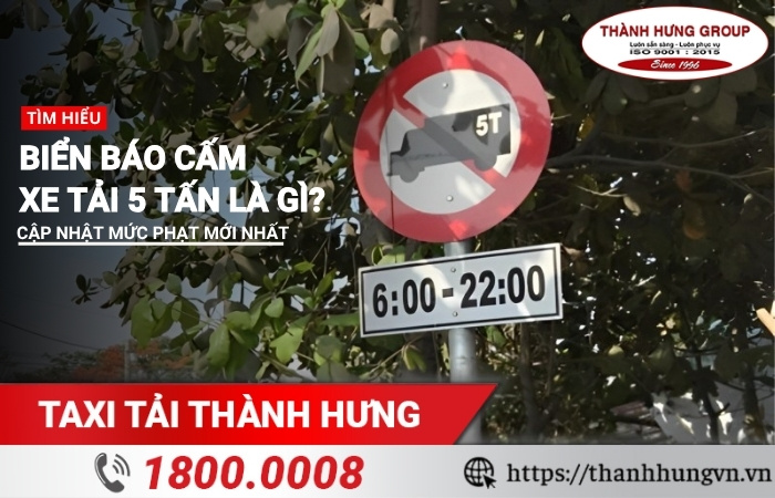 Biển báo cấm xe tải 5 tấn Biển báo cấm xe tải 5 tấn