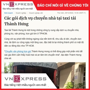 Các gói dịch vụ chuyển nhà tại taxi tải Thành Hưng