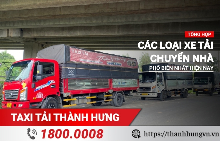Các loại xe tải chuyển nhà 