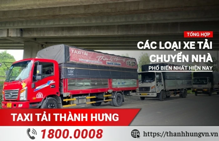 Các loại xe tải chuyển nhà 