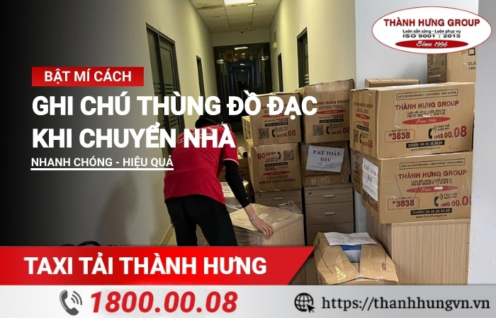 Cách ghi chú thùng đồ đạc khi chuyển nhà
