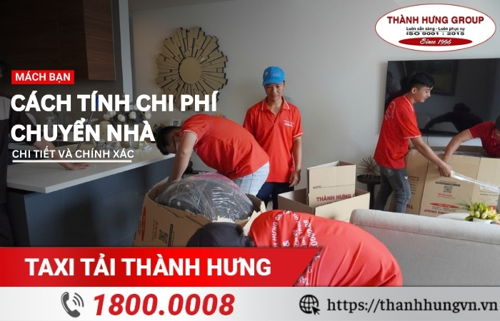 Cách tính chi phí chuyển nhà