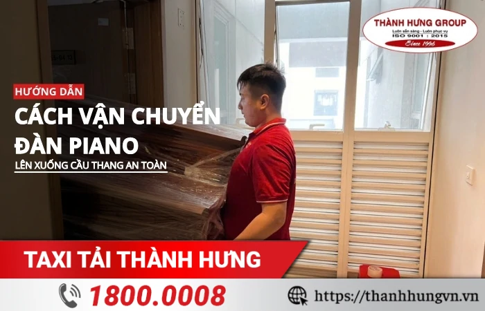 Cách vận chuyển đàn piano lên xuống cầu thang