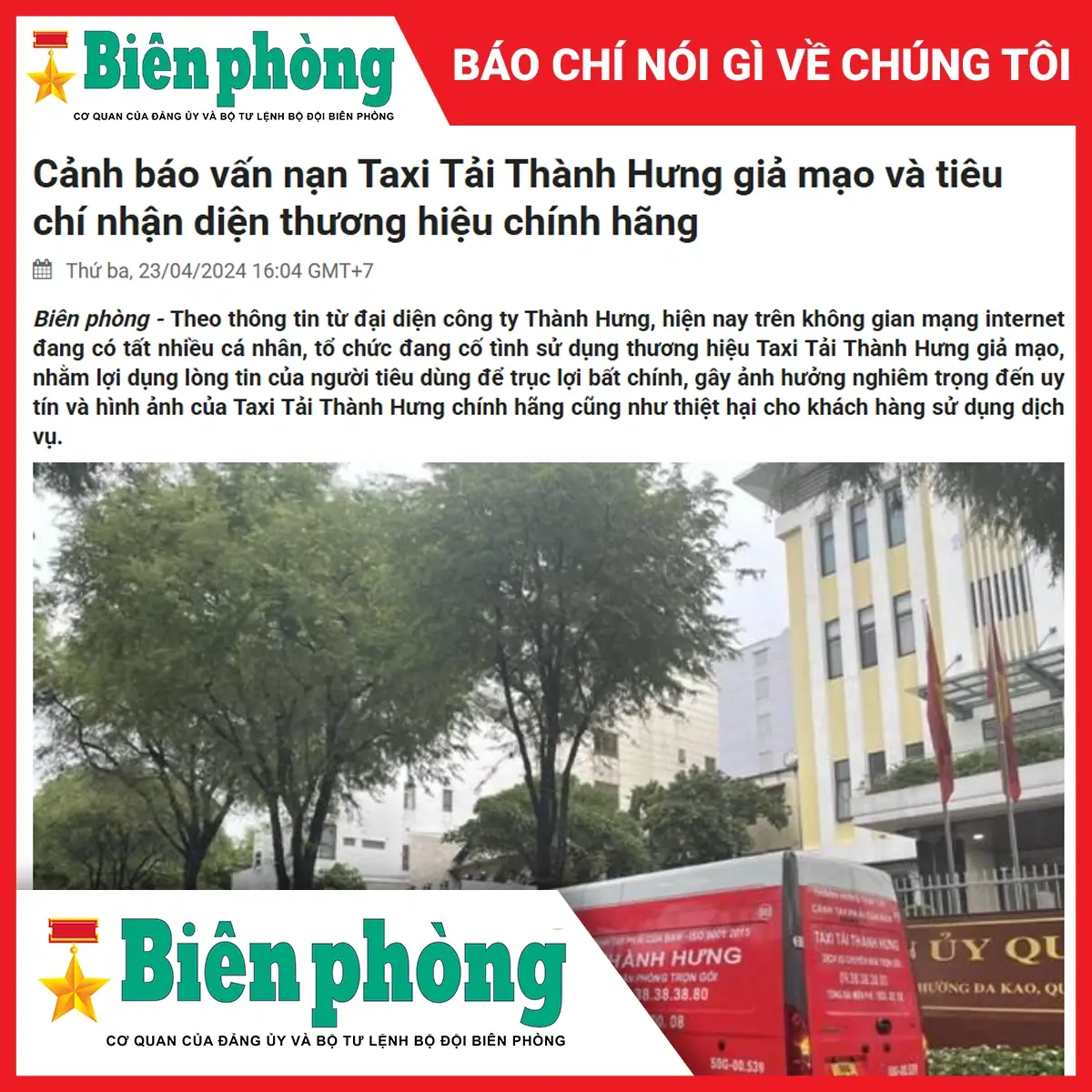 Cảnh báo vấn nạn Taxi Tải Thành Hưng giả mạo và tiêu chí nhận diện thương hiệu chính hãng