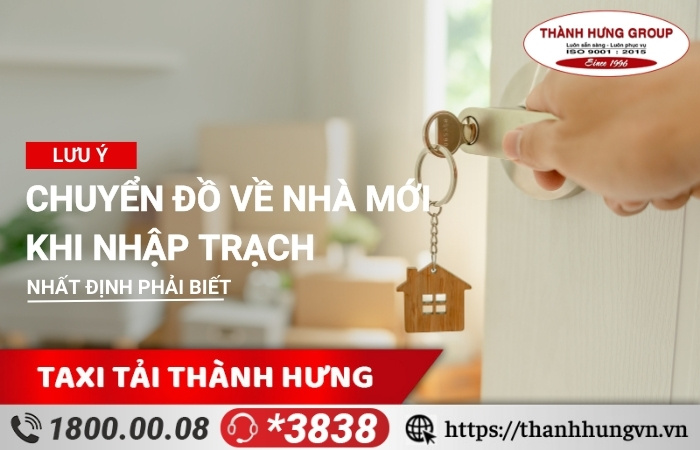 Chuyển đồ về nhà mới trước khi nhập trạch 