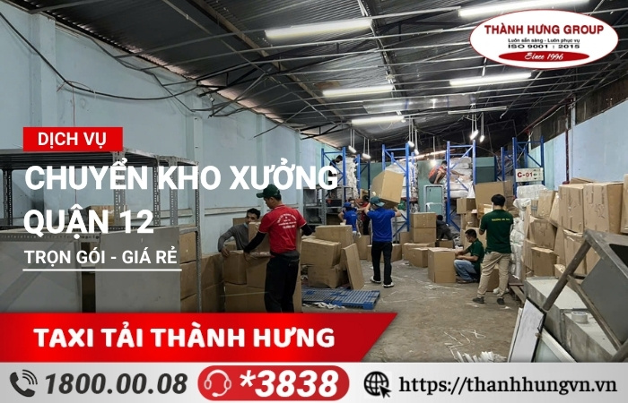 Chuyển kho xưởng quận 12