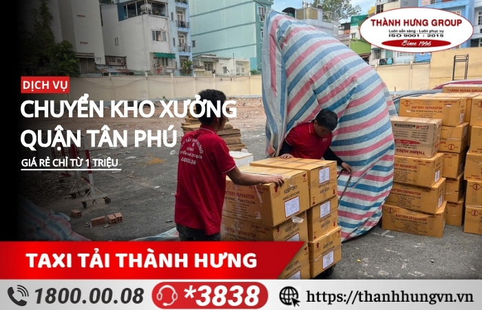 Chuyển kho xưởng Quận Tân Phú 