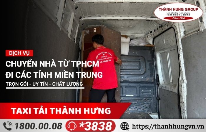 Chuyển nhà từ TPHCM đi các tỉnh miền Trung
