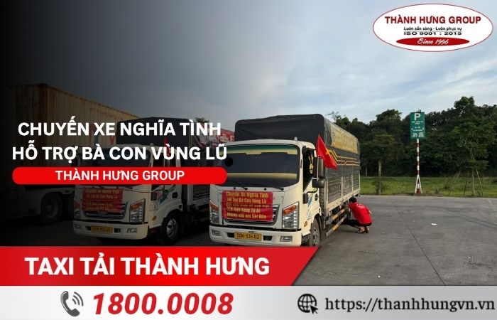 Chuyến xe nghĩa tình hỗ trợ bà con vùng lũ - Thành Hưng Group 